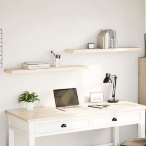 VidaXL Étagères flottantes 2 pcs 110x23,5x4 cm bois d'ingénierie, étagère murale, planche d'étagère, étagère murale de salle de bain