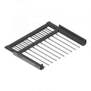 Menage Confort - Porte pantalons coulissant extensible - Largeur maxi : 700 mm - Largeur mini : 600 mm - Nombre de bras : 10 - menage&confort