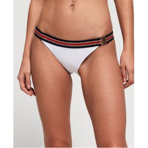 Image de Superdry Bas de bikini tricolore triangulaire à logo Crest - Couleur Blanc - Taille 44