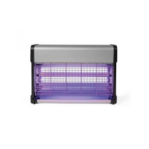 Perel Destructeur d'insectes Electrique 20W Anti-Moustiques 80m2 Silencieux 10 Gris