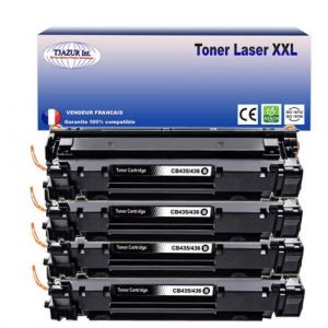 T3Azur 4 Toners compatibles avec HP LaserJet Pro M1132, M1212, M1212nf