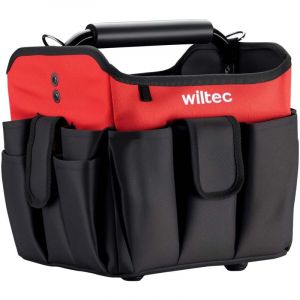 wiltec Sac à outils 23 poches – 25 x 23 x 28 cm – pliant – 600D – avec Bandoulière réglable, Poignée, Poches intérieures et extérieures – Pieds et base