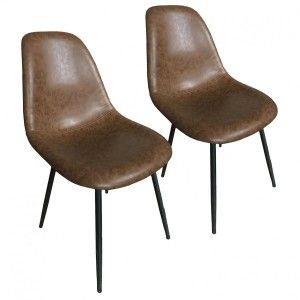 Image de Lot de 2 chaises Amber Marron