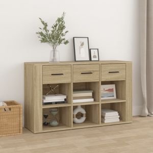 VidaXL Buffet Chêne sonoma 100x30x59,5 cm Bois d'ingénierie