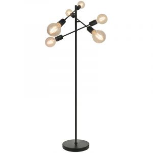 Sampa Lampe de salon moderne Lina 165cm métal noir compatible led