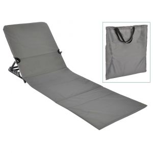 Image de Chaise tapis transat de plage pliable PVC gris 02_0011995