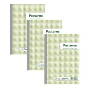 Exacompta 3 facturiers - Dupli - Autocopiants - A5 - 50 feuilles - 3278E