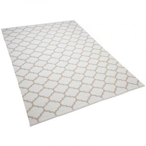 Beliani Tapis rectangulaire réversible beige 160 x 230 AKSU