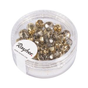 Rayher Hobby 14201606 Perles en Verre Diamètre 6 mm