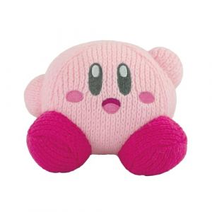 TOMY Nuiguru Peluche Kirby tricotée – Peluche Kirby agitée – Animaux en Peluche au Crochet – Jouets en Peluche Doux et Confortables et décoration de Chambre Kirby – 15,2 cm