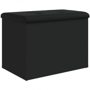 VidaXL Banc De Rangement Noir 62x42x45 Cm Bois D'ingénierie