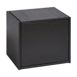 Cube de rangement avec porte à gauche en chêne noir 42x36cm Brique - Woud