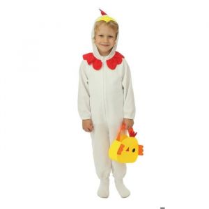 Ruedelafete D&eacute;guisement enfant peluche Poussin avec panier 3/4 ans