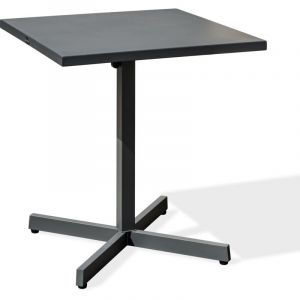 DCB Garden Gu&eacute;ridon de jardin avec plateau pliant en acier gris anthracite - LOUISE