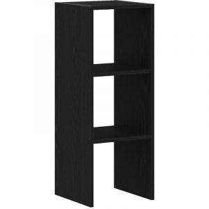 VidaXL Bibliothèque empilable chêne noir 30x30x80 cm bois d'ingénierie