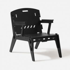 Sobuy HFST02-SCH Chaise Design Bois Noir, Chaise de salle à manger/Chaise de bureau, Hauteur d'assise 35 cm, Dimensions L55 x L72 x H70 cm