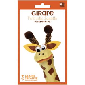 Graine Cr&eacute;ative Je fabrique ma marionnette girafe - Coffret DIY