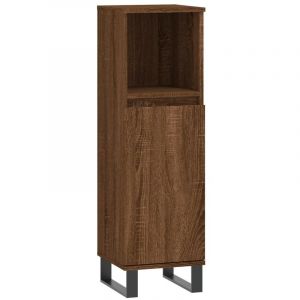VidaXL Armoire de bain chêne marron 30x30x100 cm bois d'ingénierie