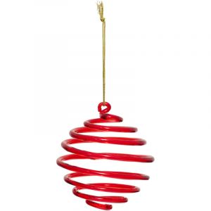 Feeric Light & Christmas Déco Sapin Boule de Noël en Verre D 8 cm Spirale Rouge - Feeric Christmas