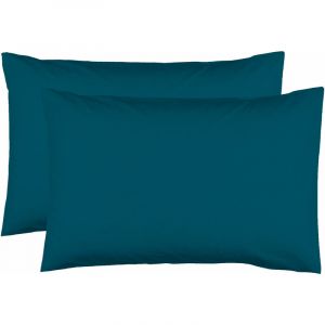 2 Taies d'Oreiller 50 x 70 cm - Bleu Canard