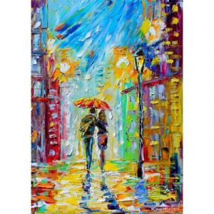 Puzzle 1000 Pièces : Romance Pluvieuse dans la ville