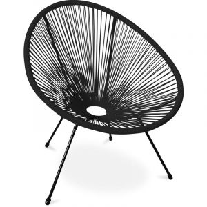 Privatefloor Chaise d'extérieur - Chaise de jardin - Nouvelle édition - Acapulco Noir