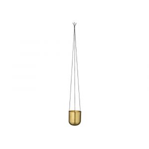 Bloomingville Pot de fleurs &agrave; suspendre 13,5x15cm en laiton