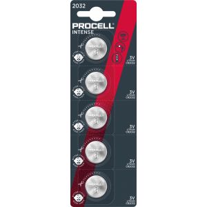 Duracell Pile Procell au lithium, pile bouton, CR2032, 3 V Intense, blister de vente au détail (paquet de 5)