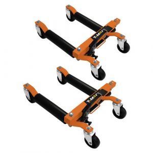 2 Patins Hydrauliques pour Roues de Véhicule Capacité de 680 kg Cric Chariot