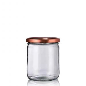 Lot de 12 bocaux 446ml couvercles cuivre