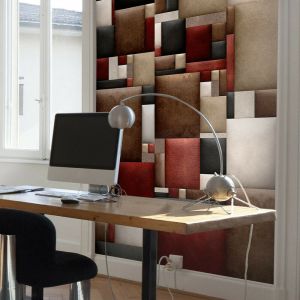 Artgeist Papier Peint "Leather Puzzle" 50x1000cm