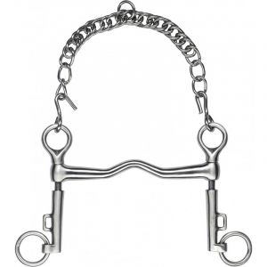 Feeling Mors pour cheval à pompe branches courtes inox satin