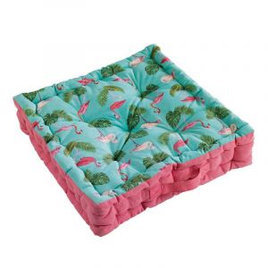 Image de Coussin de Sol "Zootica" 45x45cm Rose & Turquoise Prix