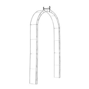 CLP Arche &agrave; rosiers ANNA, en m&eacute;tal, rev&ecirc;tement en poudre, choisissez jusqu&rsquo;&agrave; 3 couleurs250 cm - bronze