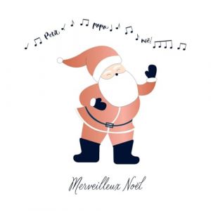 Carte De V&oelig;ux Etincelle Chant P&egrave;re No&euml;l