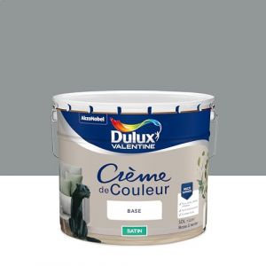 Dulux Valentine Crème de Couleur - Peinture multi-supports intérieure - Satin Gris Sage 10 L