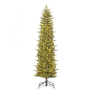 Black Box Trees Harma Artificial Christmas Tree Narrow avec LED Lights - H230 x Ø69 cm - Vert