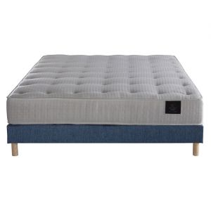 Image de Ensemble Comète Matelas ressorts ensachés + Sommier bleu marine - 140x190 cm