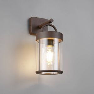 Reality Leuchten Applique d'ext&eacute;rieur, lampe murale d'ext&eacute;rieur, lanterne, aluminium, couleur rouille, E27, H 29 cm