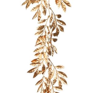 Ruedelafete Guirlande Feuilles de Houx dor&eacute;es 1,50m