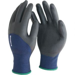 Image de Lot de 10 paires de gants de protection à picots enduits 3/4 nitrile mousse Singer Safety Taille 2XL-11 - Bleu