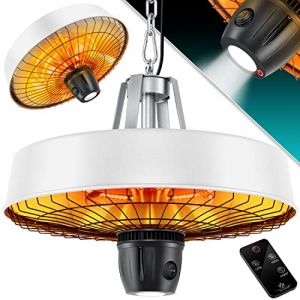 Kesser - Chauffage radiant de plafond Champignon chauffant Chauffage radiant infrarouge 2500W Chauffage radiant de terrasse avec télécommande