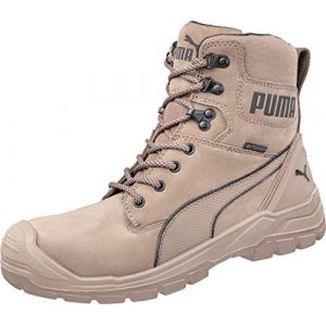 Puma Safety Conquest Stone High S3 HRO SRC Bottes de sécurité avec capuchon en fibre de verre Protection anti-perforation Antidérapantes Résistant à la chaleur Pour homme, stone, 40 EU