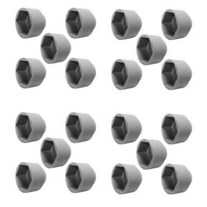 Image de Cyclingcolors 20X CACHE ECROU GRIS DIAMETRE M12 CLEF HEXAGONALE 19MM CAPUCHON BOUCHON PLASTIQUE VIS AUTO 12MM