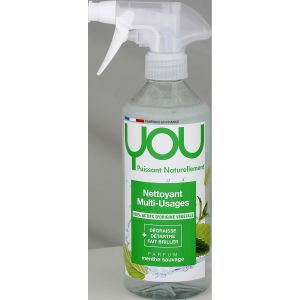 You Nettoyant multi usages 500ml - parfum menthe sauvage - 100% actifs d'origine v&eacute;g&eacute;tale