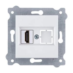 Prise HDMI blanc m&eacute;canisme EXEN