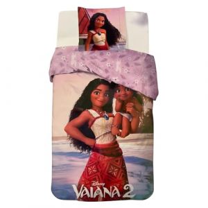 VAIANA 2 - DISNEY - PARURE DE LIT- HOUSSE DE COUETTE 140X200 CM + TAIE - 65X65 CM-NEUF.