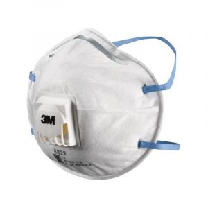 3M Bo&icirc;te de 10 masques respiratoires coques jetables FFP1 avec soupape s&eacute;rie 8812 blanc - 7000006980