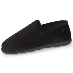 Isotoner Chaussons charentaises Homme velours Noir