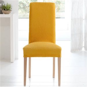 Lot de 2 housses de chaise bi-extensibles - Jaune Miel